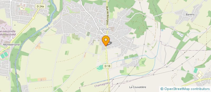 localisation de l'entreprise DBF NEGOCES à TIGNIEU-JAMEYZIEU