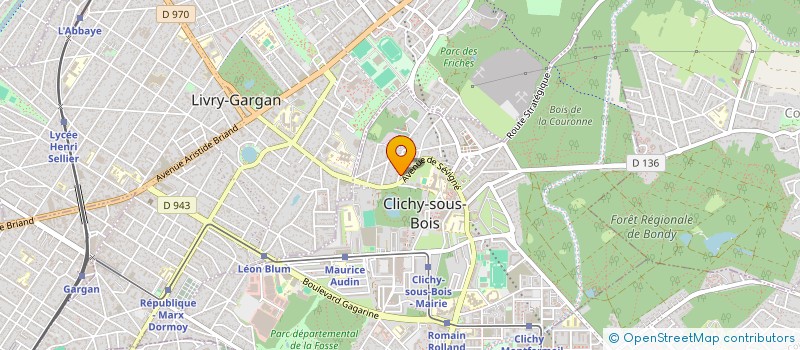 localisation de l'entreprise DBI à CLICHY-SOUS-BOIS