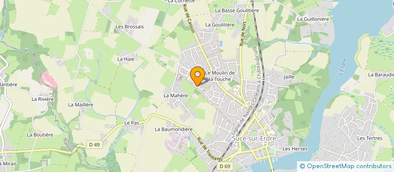 localisation de l'entreprise DBI PATRIMOINE  SUCE-SUR-ERDRE