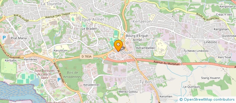 localisation de l'entreprise DBL CONSTRUCTIONS FINISTERE à QUIMPER