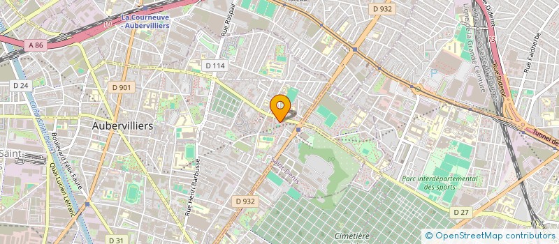 localisation de l'entreprise DBL LINE  AUBERVILLIERS