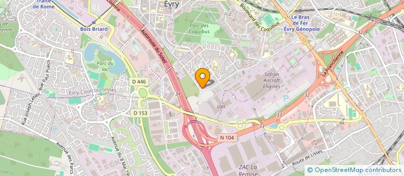 localisation de l'entreprise DBM 1  EVRY-COURCOURONNES