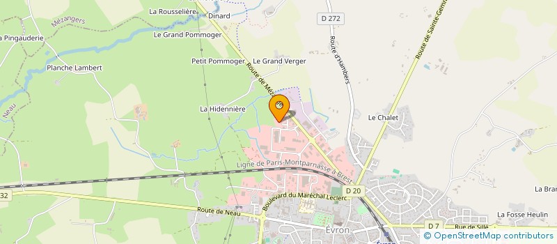 localisation de l'entreprise DBM 53 à EVRON