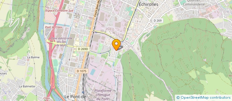 localisation de l'entreprise DBM CARRELAGE  LE PONT-DE-CLAIX