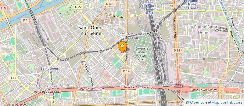 localisation de l'entreprise DBMA DISSUSION à SAINT-OUEN-SUR-SEINE