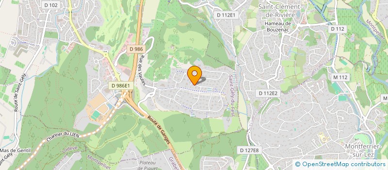 localisation de l'entreprise DBRC à SAINT-GELY-DU-FESC