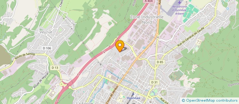 localisation de l'entreprise DBRS ESPACES VERTS à OYONNAX