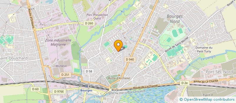 localisation de l'entreprise DBS  BOURGES