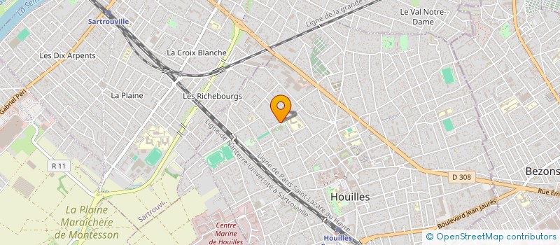 localisation de l'entreprise DBS CARROSSERIE  HOUILLES