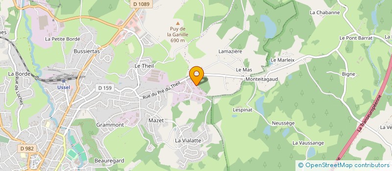 localisation de l'entreprise DBS MODELAGE MENUISERIE à USSEL