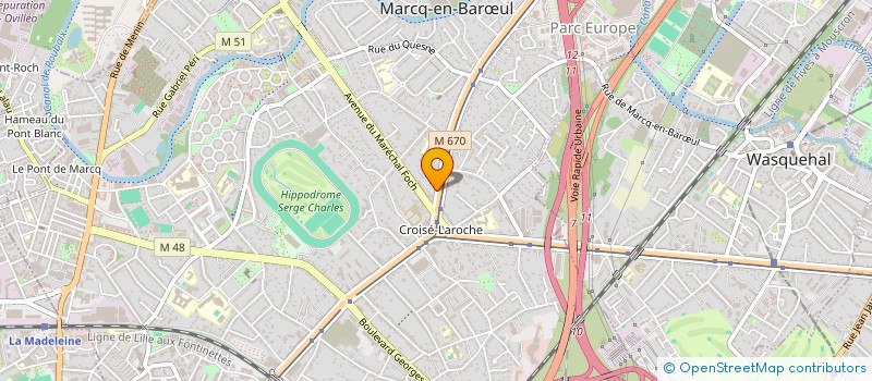 localisation de l'entreprise DBSOFT à MARCQ-EN-BARŒUL