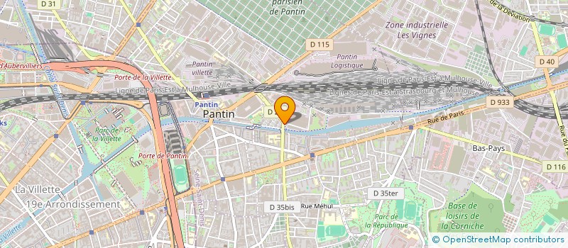 localisation de l'entreprise DBV STANDS à PANTIN