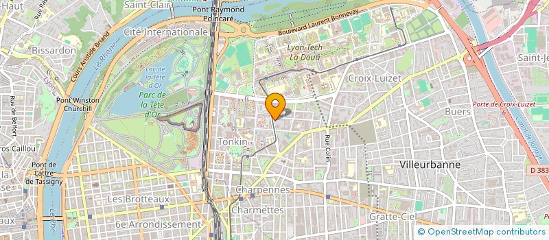 localisation de l'entreprise DC CONSULTANTS RHONE ALPES  VILLEURBANNE