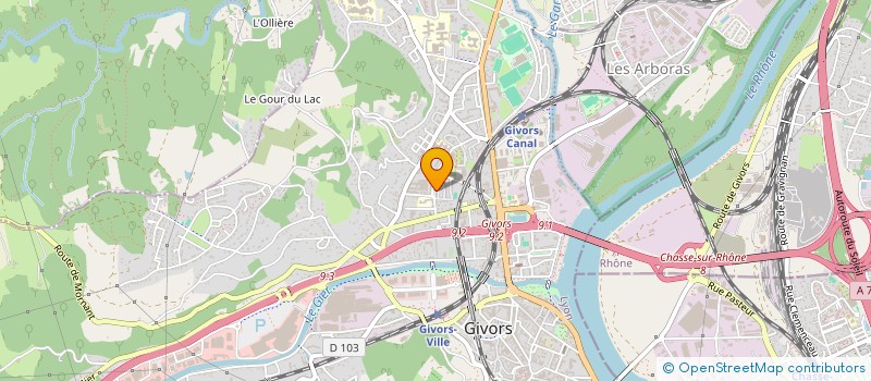 localisation de l'entreprise DC ET PLUS  GIVORS