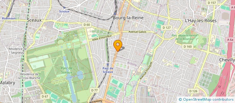 localisation de l'entreprise DC IMMOBILIER à BOURG-LA-REINE