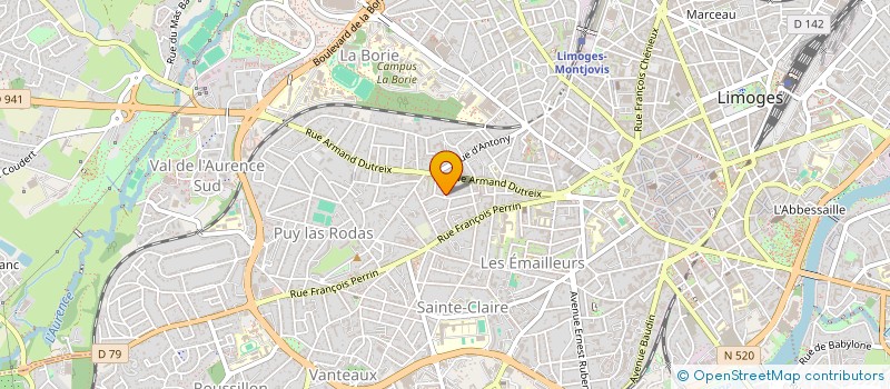 localisation de l'entreprise DCA à LIMOGES
