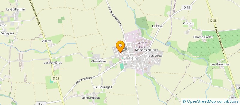 localisation de l'entreprise DCA COWORKING  CHALEINS