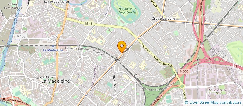 localisation de l'entreprise DCA DIFFUSION CARROSSERIE AUTOMOBILE à MARCQ-EN-BARŒUL