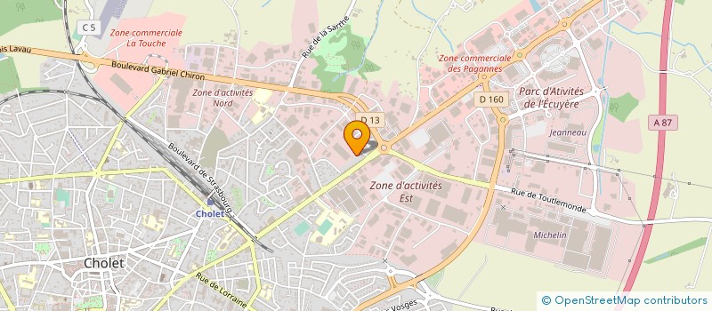 localisation de l'entreprise DCC HOLDING à CHOLET