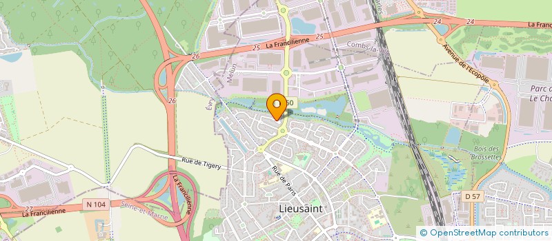 localisation de l'entreprise DCDV CRM&DATA  LIEUSAINT