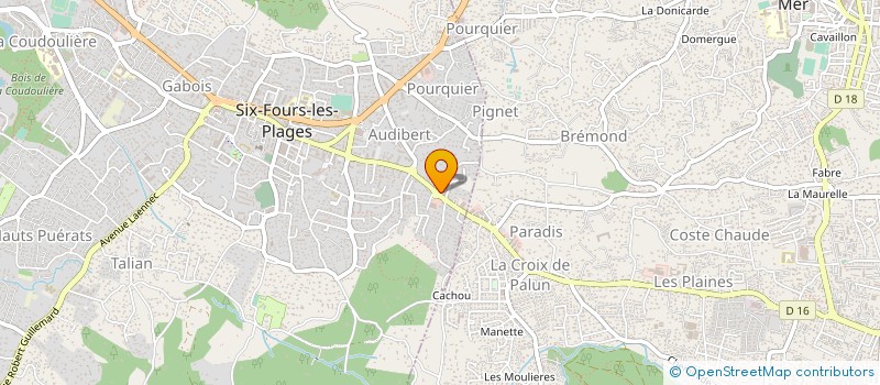 localisation de l'entreprise DCEI EXPERTISES à SIX-FOURS-LES-PLAGES