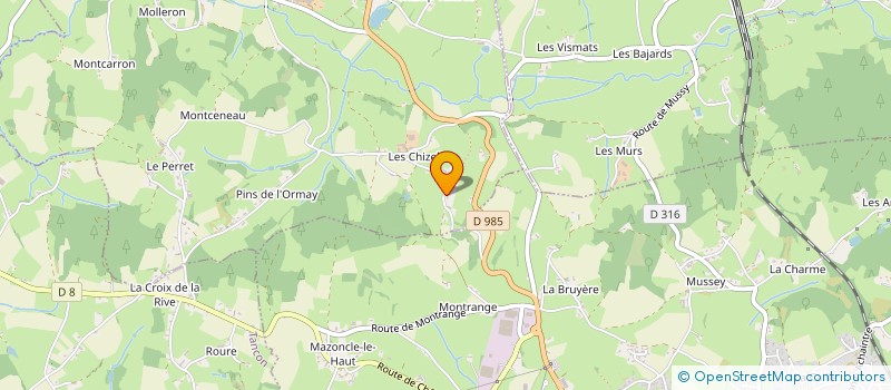 localisation de l'entreprise DCFT à CHASSIGNY-SOUS-DUN
