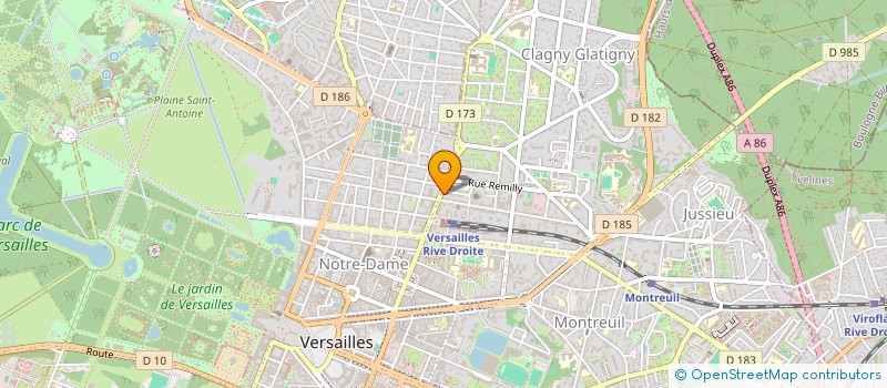 localisation de l'entreprise DCHM INVEST à VERSAILLES