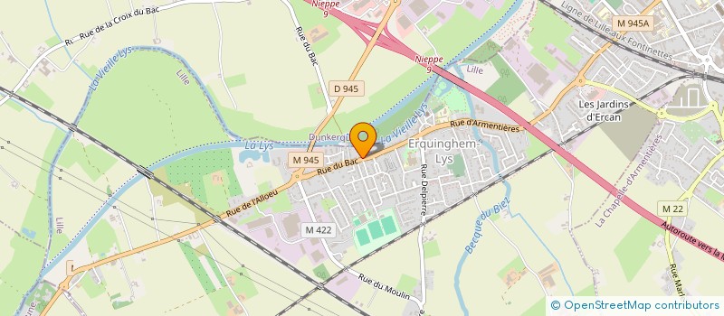 localisation de l'entreprise DCI à ERQUINGHEM-LYS