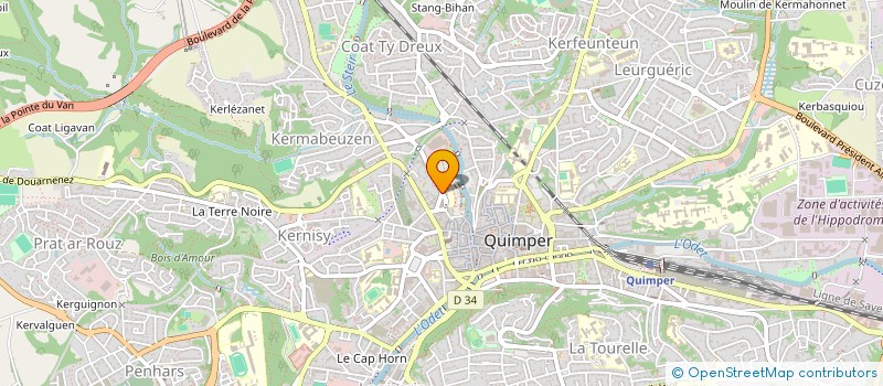 localisation de l'entreprise DCI ENVIRONNEMENT à QUIMPER