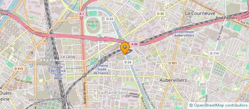 localisation de l'entreprise DCLD ELECTRICITE à AUBERVILLIERS