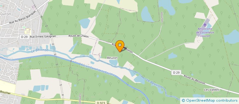 localisation de l'entreprise DCLS TP  VOUZON