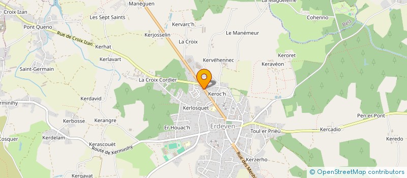 localisation de l'entreprise DCM  ERDEVEN