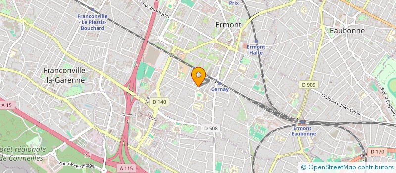 localisation de l'entreprise DCMS DEV à ERMONT