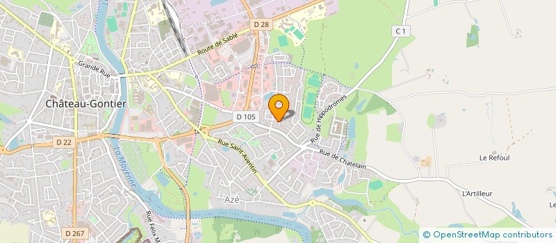 localisation de l'entreprise DCP OUEST à CHATEAU-GONTIER-SUR-MAYENNE