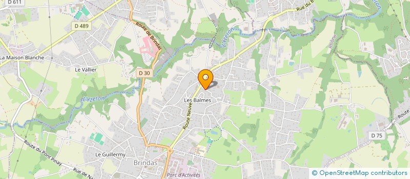 localisation de l'entreprise DCS CHARPENTE  BRINDAS