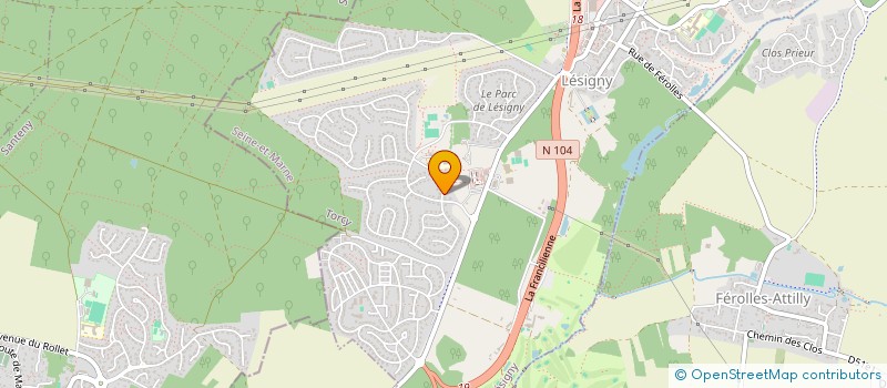 localisation de l'entreprise DCSH IMMO  LESIGNY