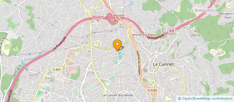 localisation de l'entreprise DCTECH à LE CANNET