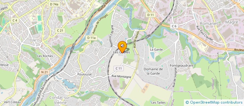 localisation de l'entreprise DCV à LIMOGES