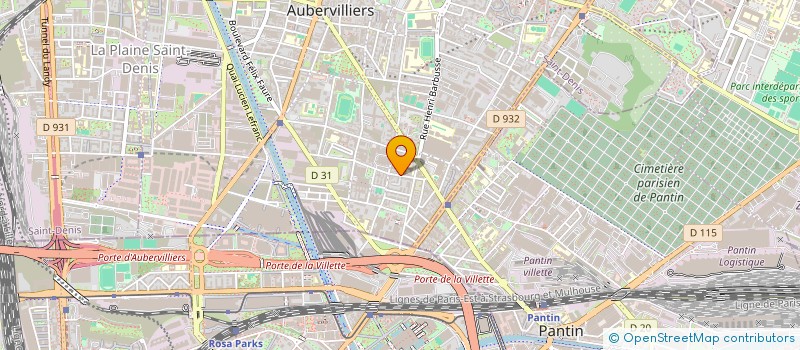 localisation de l'entreprise DD ALIMENTATION à AUBERVILLIERS