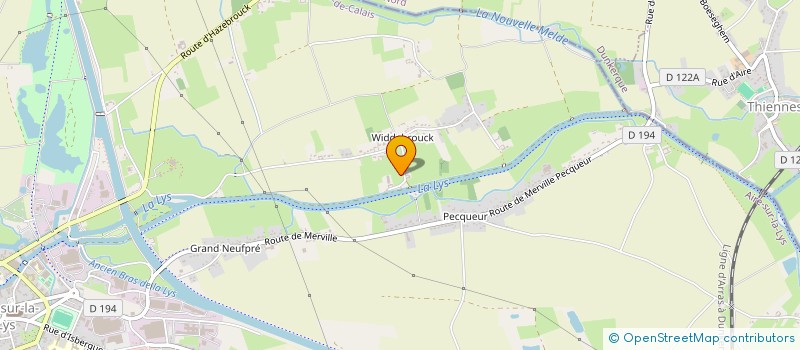 localisation de l'entreprise DDS LOCATION à AIRE-SUR-LA-LYS
