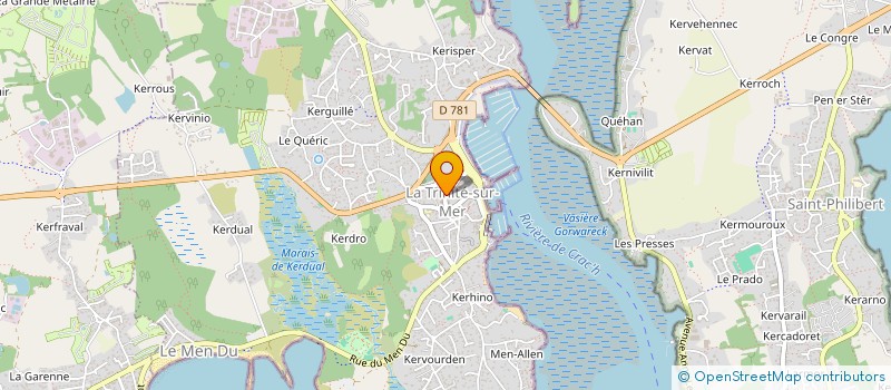 localisation de l'entreprise DE A A Z COSMETIQUE  LA TRINITE-SUR-MER