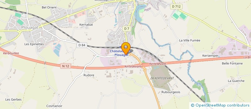 localisation de l'entreprise DE A A Z PUBLICITE à CHATELAUDREN-PLOUAGAT