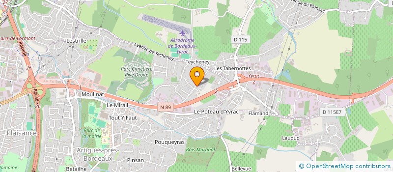 localisation de l'entreprise DE AZEVEDO à ARTIGUES-PRES-BORDEAUX