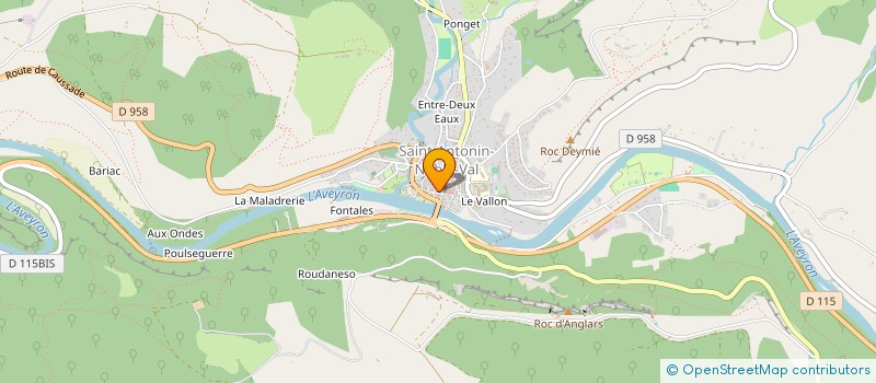 localisation de l'entreprise DE BARRE  SAINT-ANTONIN-NOBLE-VAL