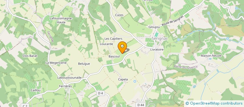 localisation de l'entreprise DE BASCOUL  SERIGNAC