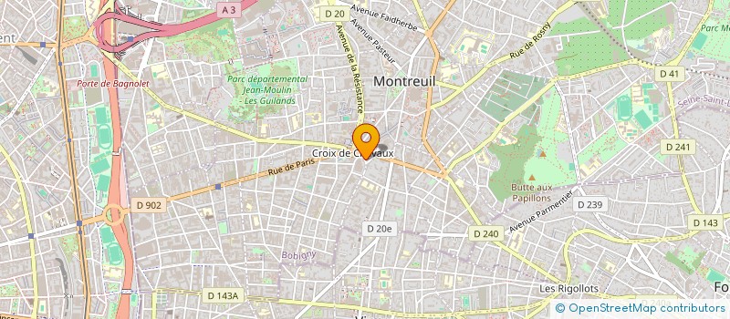 localisation de l'entreprise DE BEAUCOUP DE FACONS à MONTREUIL