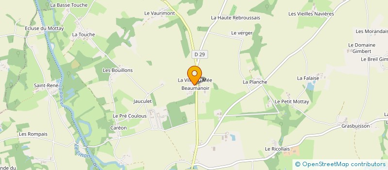 localisation de l'entreprise DE BEAUMANOIR  EVRAN