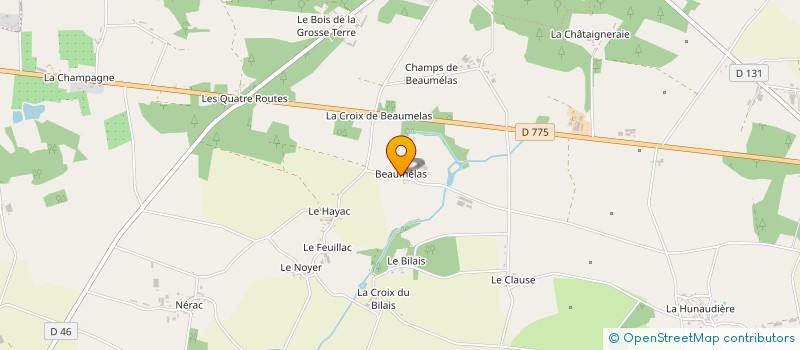 localisation de l'entreprise DE BEAUMELAS  AVESSAC