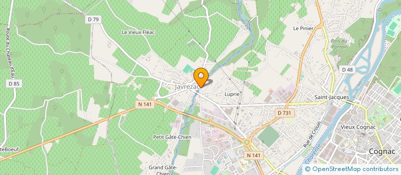 localisation de l'entreprise DE BEAUREGARD à SAINT-LAURENT-DE-COGNAC