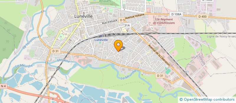 localisation de l'entreprise DE BEAUREGARD  LUNEVILLE